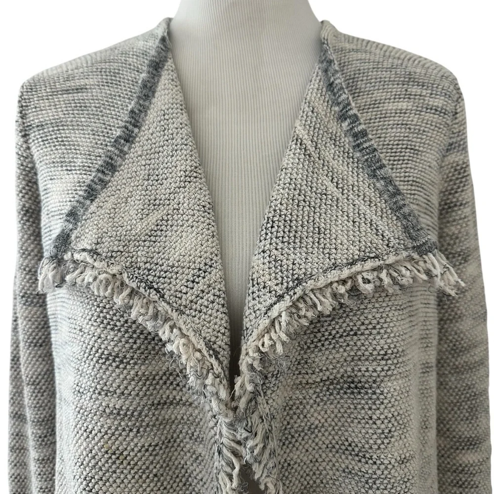 Joie Nalah B Tweed Open Fron Cardigan in Smokey gray tones